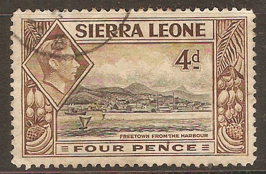 Sierra Leone 1938 4d Black and red-brown. SG193.